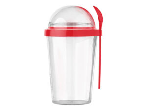 Dual Compartment Breakfast Mug With Spoon